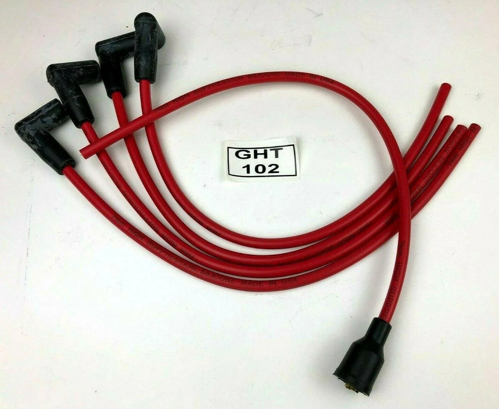 GHT102R MGA MGB MG MIDGET MINI PLUG LEADS SIDE ENTRY RED