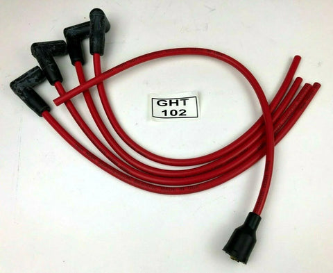GHT102R MGA MGB MG MIDGET MINI PLUG LEADS SIDE ENTRY RED