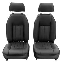 646-310 MGB SUFFOLK SEAT SET LEATHER BLACK PAIR