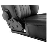 646-310 MGB SUFFOLK SEAT SET LEATHER BLACK PAIR