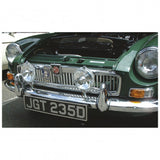 244-121 GAC4017X MGB BADGE LAMP BAR MGB CHROME BUMPER