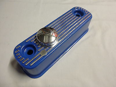 GAC4068B MG SPRITE/MIDGET ALLOY ROCKER COVER BLUE W/CAP - MG Sales & Service - 1