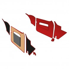 246-350 TRIM KIT MGA ROADSTER DELUXE RED/RED PIPING VINYL