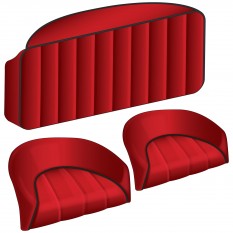 246-991 246-991 S/KIT RR LTH RED/BLK