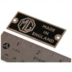 408-760 MG TC TD TF MADE IN ENGLAND PLATE