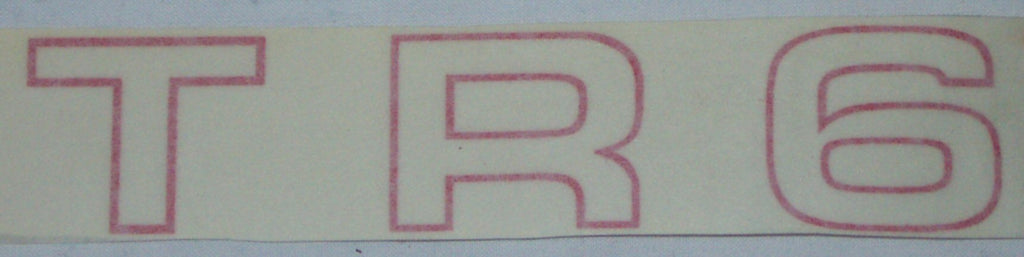 601-325 625666 DECAL TR6 REAR RED