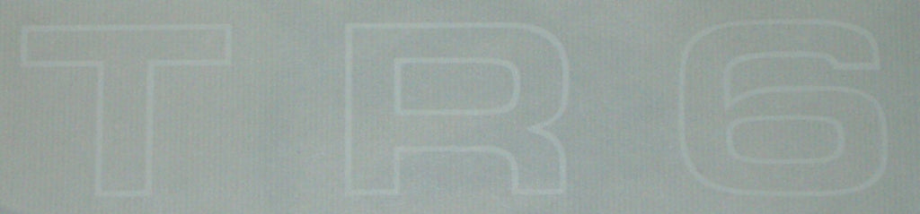 601-330 625667 DECAL TR6 REAR WHITE