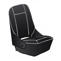 640-895 MG MIDGET MK1 SEAT KIT 61-62 BLACK/WHITE PIPING