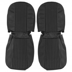 641-522 MG MGB BLACK VINYL BASKET WEAVE SEAT TRIM COVER SET MADE IN UK