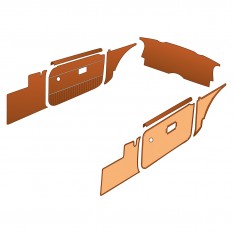 643-660 MG MGB AUTUMN LEAF INTERIOR TRIM DOOR PANEL KIT  72-76