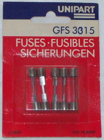 115-346 GFS3015 1 BAG OF 5 15AMP FUS