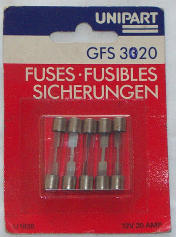 GFS3020 FUSE 20AMP 5PACK