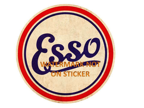 VINTAGE LOOK ESSO GASOLINE PETROL DECAL