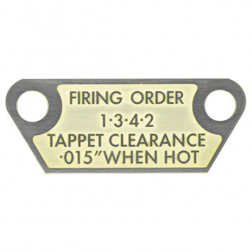 408-830 CRB204 FIRING ORDER PLATE