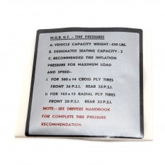 408-590 CRST160 LABEL TYRE PRESSURE