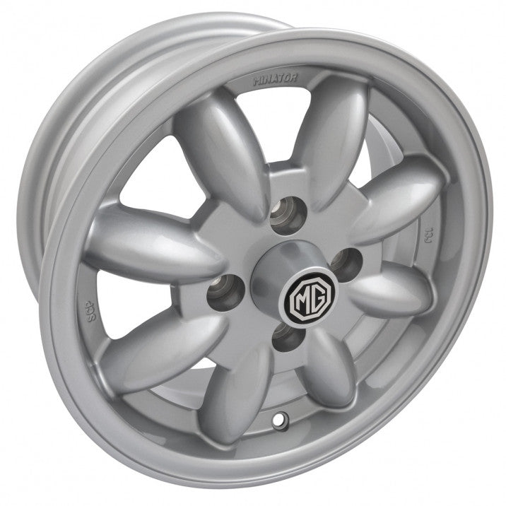 GAC8315 WHEEL  MINATOR 8 SPOKE  ALUMINIUM SILVER BOLT ON 13" X  5.5"