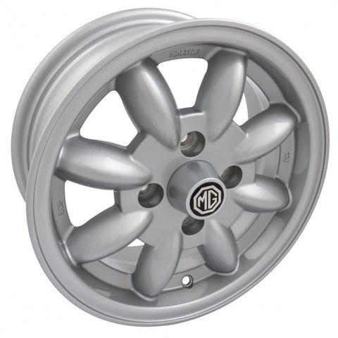 GAC8315 WHEEL  MINATOR 8 SPOKE  ALUMINIUM SILVER BOLT ON 13" X  5.5"