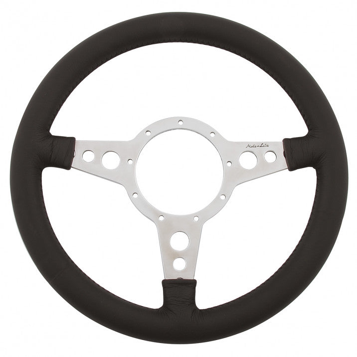 MLW1113-13 MOTO-LITA MK4 13" LEATHER RIM POLISHED SPOKES HOLES DISHED