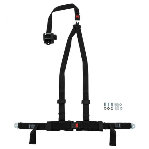 SBH700BLACK   HARNESS KIT ROAD  3 POINT RETRACTOR BLACK  BOLT MOUNTING