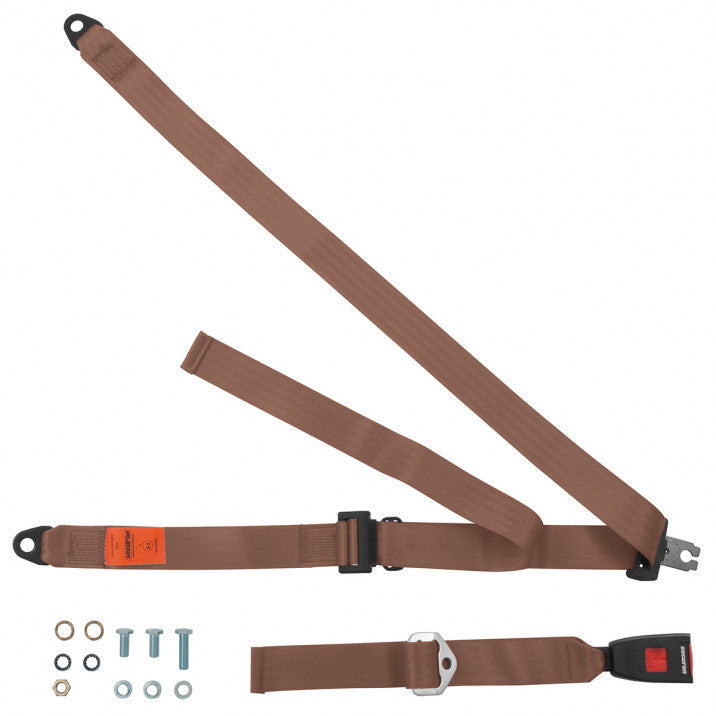 SBS200BGE   SEAT BELT REAR STATIC BEIGE LAP & DIAGONAL