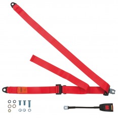SBS300/30RED SEAT BELT SECURON STATIC RED FRONT LAP & DIAGONAL