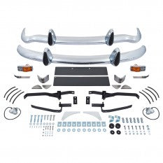 TMK707011 CHROME BUMPER CONVERSION KIT RUBBER TIPPED OVERRIDERS